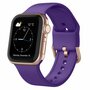 Weiches Silikonarmband mit Schnallenverschluss - Lila - Geeignet f&uuml;r Apple Watch 42mm / 44mm / 45mm / 49mm