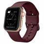 Weiches Silikonarmband mit Schnallenverschluss - Bordeaux - Geeignet f&uuml;r Apple Watch 42mm / 44mm / 45mm / 49mm