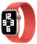 Geflochtenes Solo Loop-Nylonband - Gr&ouml;&szlig;e: L - Weiches Orange - Geeignet f&uuml;r Apple Watch 42mm / 44mm / 45mm / 46mm / 49mm