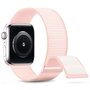 Nylon Sport Looparmband - Hellrosa - Extra starker Klettverschluss - Geeignet f&uuml;r Apple Watch 38mm / 40mm / 41mm