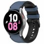 Leder + Silikonarmband - Gr&ouml;&szlig;e: Large - Dunkelblau - Samsung Galaxy Watch 7 - 40mm &amp; 44mm