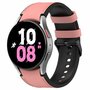 Leder + Silikonarmband - Gr&ouml;&szlig;e: Large - Pink - Samsung Galaxy Watch 7 - 40mm &amp; 44mm