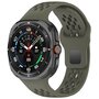 Silikon-Sportband Holes Style - dunkelgr&uuml;n - Samsung Galaxy Watch Ultra 47mm