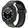 Hybrid Leder + Silikonband - Dunkelgr&uuml;n - Samsung Galaxy Watch Ultra 47mm