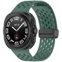 D-Buckle Silikon-Sportband - Dunkelgr&uuml;n - Samsung Galaxy Watch Ultra 47mm