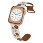 Silikonarmband mit Rosen - Starlight / Braun - Passend f&uuml;r Apple Watch 42mm / 44mm / 45mm / 46mm / 49mm