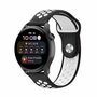 Sport Edition Silikonband - Schwarz + Wei&szlig; - Huawei Watch GT 5 (Pro) / GT 4 / GT 3 / GT 2 - 46mm