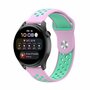 Sport Edition Silikonband - Pink + gr&uuml;n - Huawei Watch GT 5 (Pro) / GT 4 / GT 3 / GT 2 - 46mm