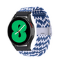 Geflochtenes Nylonband - Blau / Wei&szlig; - Huawei Watch GT 5 (Pro) / GT 4 / GT 3 / GT 2 - 46mm