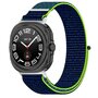 Nylon Sport Looparmband - Blau mit Limettengr&uuml;n - Samsung Galaxy Watch Ultra 47mm