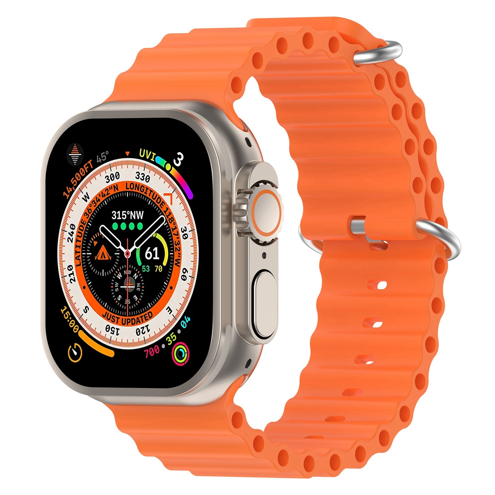 Ocean Armband Orange Geeignet fur Apple Watch 42mm 44mm 45mm 46mm 49mm Watcharmband shop