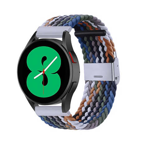 Samsung Galaxy Watch - 42mm - Geflochtenes Armband - Multicolor Dunkel