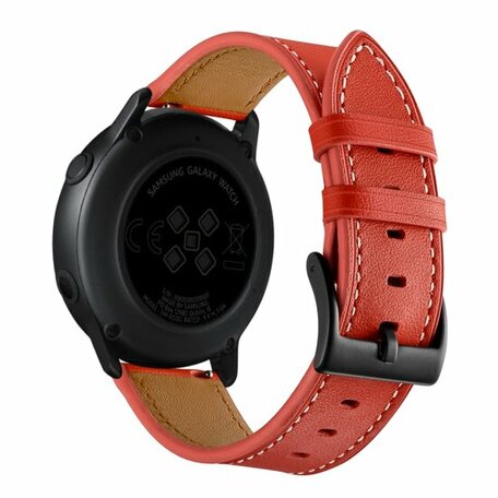 Samsung Galaxy Watch - 42mm - Lederarmband - Rot