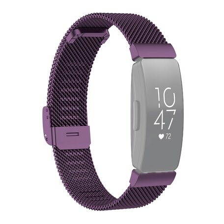 Fitbit Inspire Milanaise Armband mit Schnalle - Größe: Groß - Lila