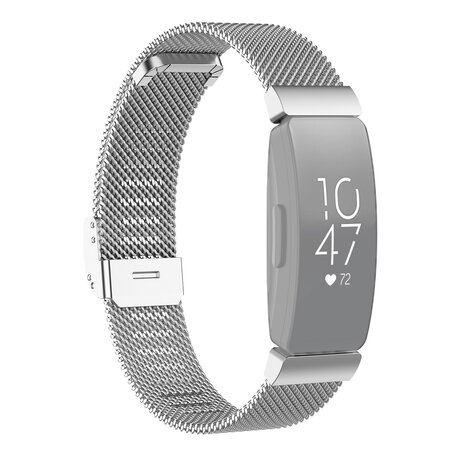 Fitbit Inspire Milanaise Armband mit Schnalle - Größe: Klein - Silber