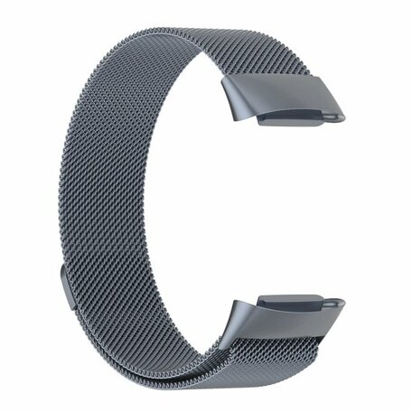 Milanaise-Armband - Grau - Geeignet für FitBit Charge 5 & 6