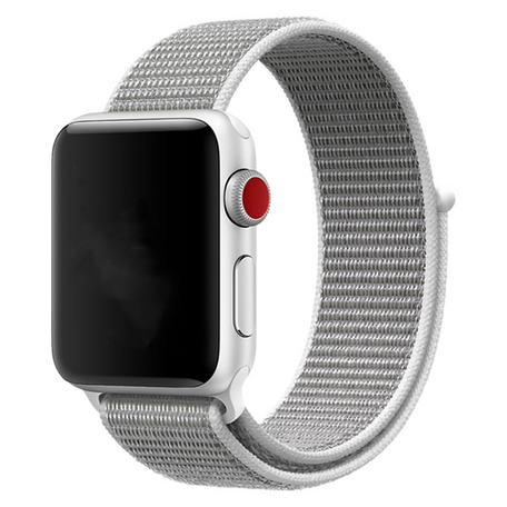 Sport Loop Armband - Hellgrau - Geeignet für Apple Watch 38mm / 40mm / 41mm / 42mm