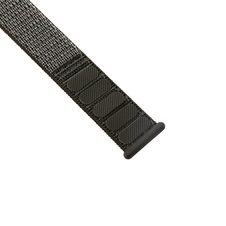 Sport Loop Armband - Grau mit Dunkelgrün - Geeignet für Apple Watch 42mm / 44mm / 45mm / 46mm / 49mm