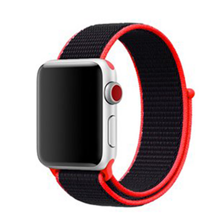 Sport Loop Armband - Magenta / Schwarz - Geeignet für Apple Watch 44mm / 45mm / 46mm / 49mm