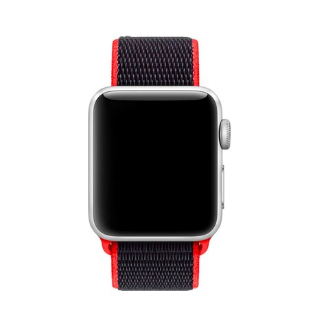 Sport Loop Armband - Magenta / Schwarz - Geeignet für Apple Watch 44mm / 45mm / 46mm / 49mm