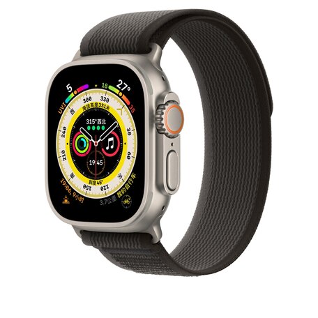 Trail Armband - Schwarz - Geeignet für Apple Watch 42mm / 44mm / 45mm / 46mm / 49mm