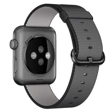 Nylonband - Schwarz - Geeignet für Apple Watch 42mm / 44mm / 45mm / 49mm