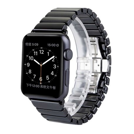 Gliederarmband Keramikband - Schwarz - Geeignet für Apple Watch 38mm / 40mm / 41mm