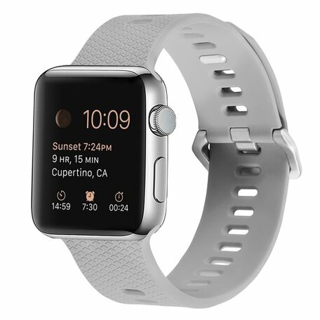 Gemustertes Silikonarmband - Grau - Geeignet für Apple Watch 42mm / 44mm / 45mm / 46mm / 49mm