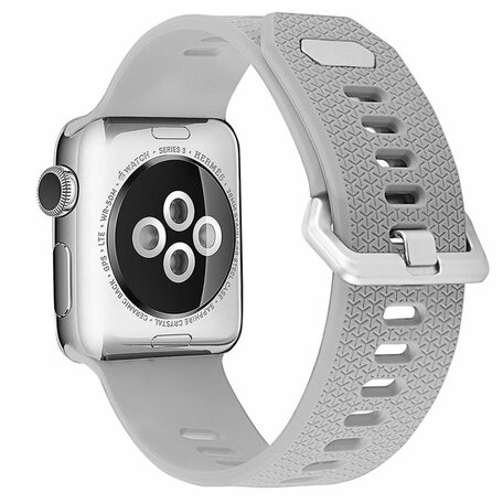 Gemustertes Silikonarmband - Grau - Geeignet für Apple Watch 42mm / 44mm / 45mm / 46mm / 49mm