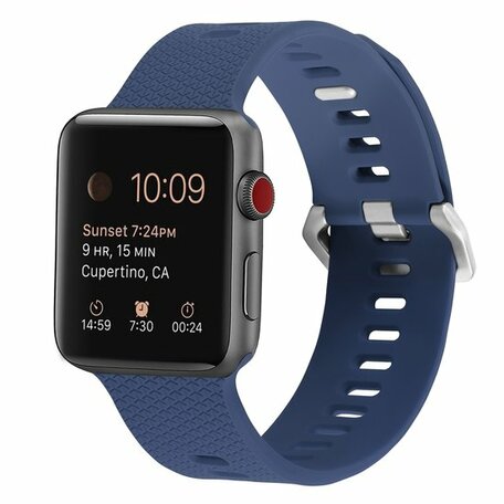 Gemustertes Silikonarmband - Navy - Geeignet für Apple Watch 42mm / 44mm / 45mm / 46mm / 49mm