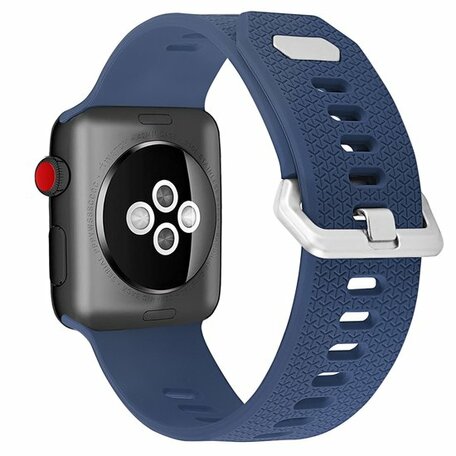 Gemustertes Silikonarmband - Navy - Geeignet für Apple Watch 42mm / 44mm / 45mm / 46mm / 49mm