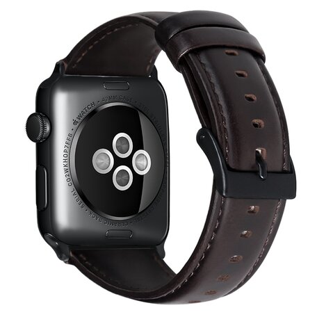 Luxus-Echtlederarmband - Dunkelbraun - Geeignet für Apple Watch 44mm / 45mm / 46mm / 49mm