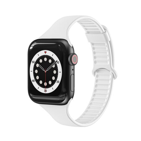 TPU Slim Fit Armband - Weiß - Geeignet für Apple Watch 38mm / 40mm / 41mm / 42mm