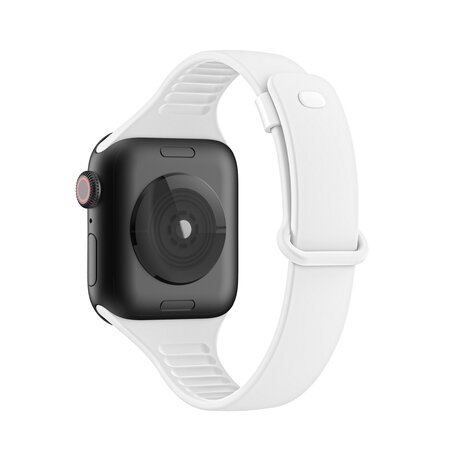 TPU Slim Fit Armband - Weiß - Geeignet für Apple Watch 38mm / 40mm / 41mm / 42mm