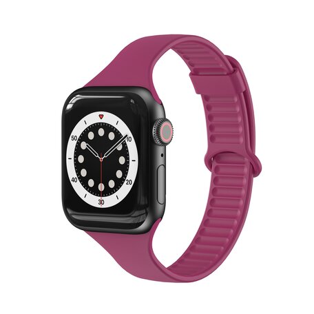 TPU Slim Fit Armband - Weinrot - Geeignet für Apple Watch 38mm / 40mm / 41mm / 42mm