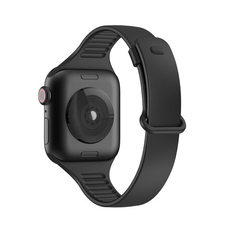 TPU Slim Fit Armband - Schwarz - Geeignet für Apple Watch 42mm / 44mm / 45mm / 46mm / 49mm