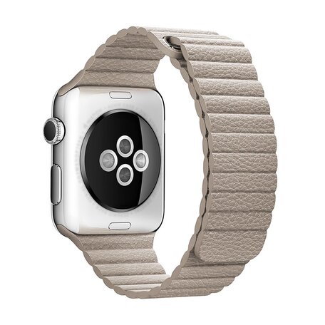 PU Leder Loop Armband - Hellbraun - Geeignet für Apple Watch 42mm / 44mm / 45mm / 46mm / 49mm