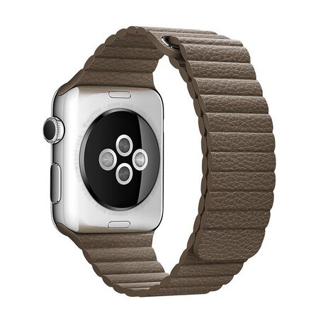 PU Leder Loop Armband - Braun - Geeignet für Apple Watch 42mm / 44mm / 45mm / 49mm