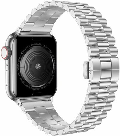Metallgliederband - Silber - Geeignet für Apple Watch 42mm / 44mm / 45mm / 49mm