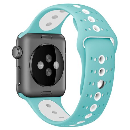 Sportarmband Farbkombination - Blau + Weiß - Geeignet für Apple Watch 42mm / 44mm / 45mm / 46mm / 49mm