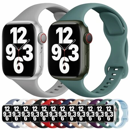 Sportarmband Slim Fit - Grau-Blau - Geeignet für Apple Watch 38mm / 40mm / 41mm