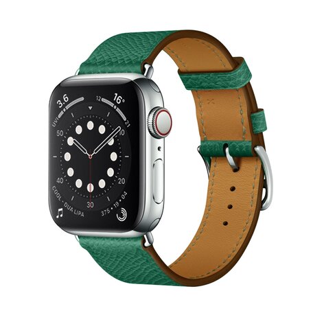 Lederarmband - Grün - Geeignet für Apple Watch 42mm / 44mm / 45mm / 49mm