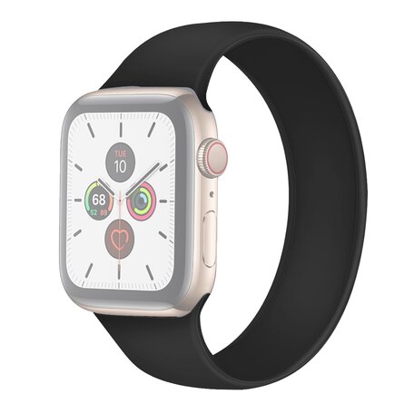 Solo Loop Link series Armband - Größe: S - Schwarz - Geeignet für Apple Watch 42mm / 44mm / 45mm / 49mm