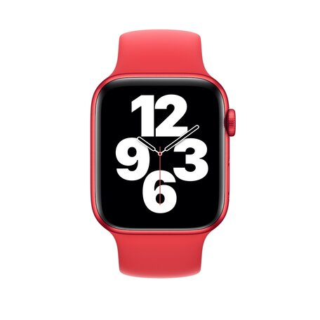 Solo Loop Link series Armband - Größe: M - Rot - Geeignet für Apple Watch 42mm / 44mm / 45mm / 46mm / 49mm