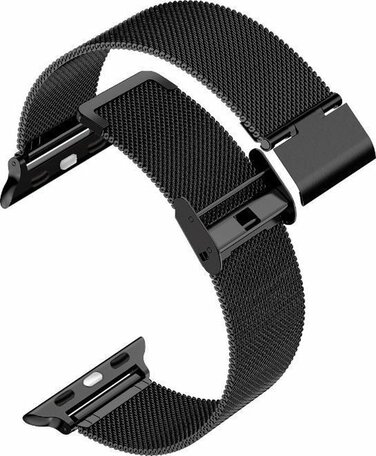 Milanaise Loop Armband - Schwarz - Geeignet für Apple Watch 38mm / 40mm / 41mm