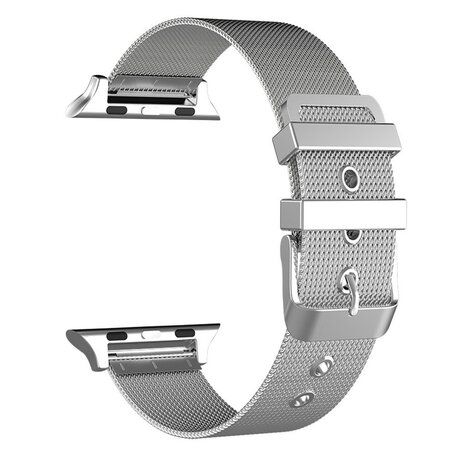 Milanaise mit Schnallenarmband - Silber - Geeignet für Apple Watch 38mm / 40mm / 41mm