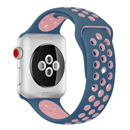 Sportarmband - Größe: S/M - Blau + Pink - Geeignet für Apple Watch 38mm / 40mm / 41mm