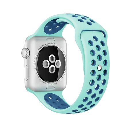 Sportarmband - Größe: S/M - Blau + Grün - Geeignet für Apple Watch 38mm / 40mm / 41mm