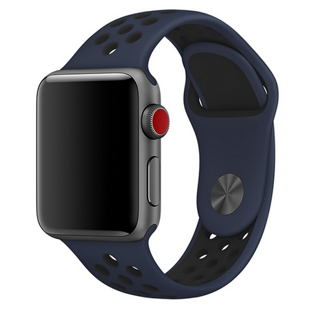 Sportarmband - Größe: S/M - Blau + Schwarz - Geeignet für Apple Watch 42mm / 44mm / 45mm / 46mm / 49mm