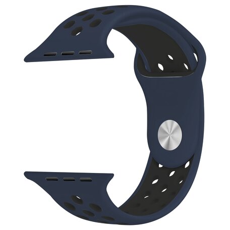 Sportarmband - Größe: S/M - Blau + Schwarz - Geeignet für Apple Watch 42mm / 44mm / 45mm / 46mm / 49mm